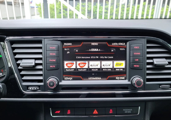 Seat Leon cena 74899 przebieg: 91248, rok produkcji 2016 z Warszawa małe 781